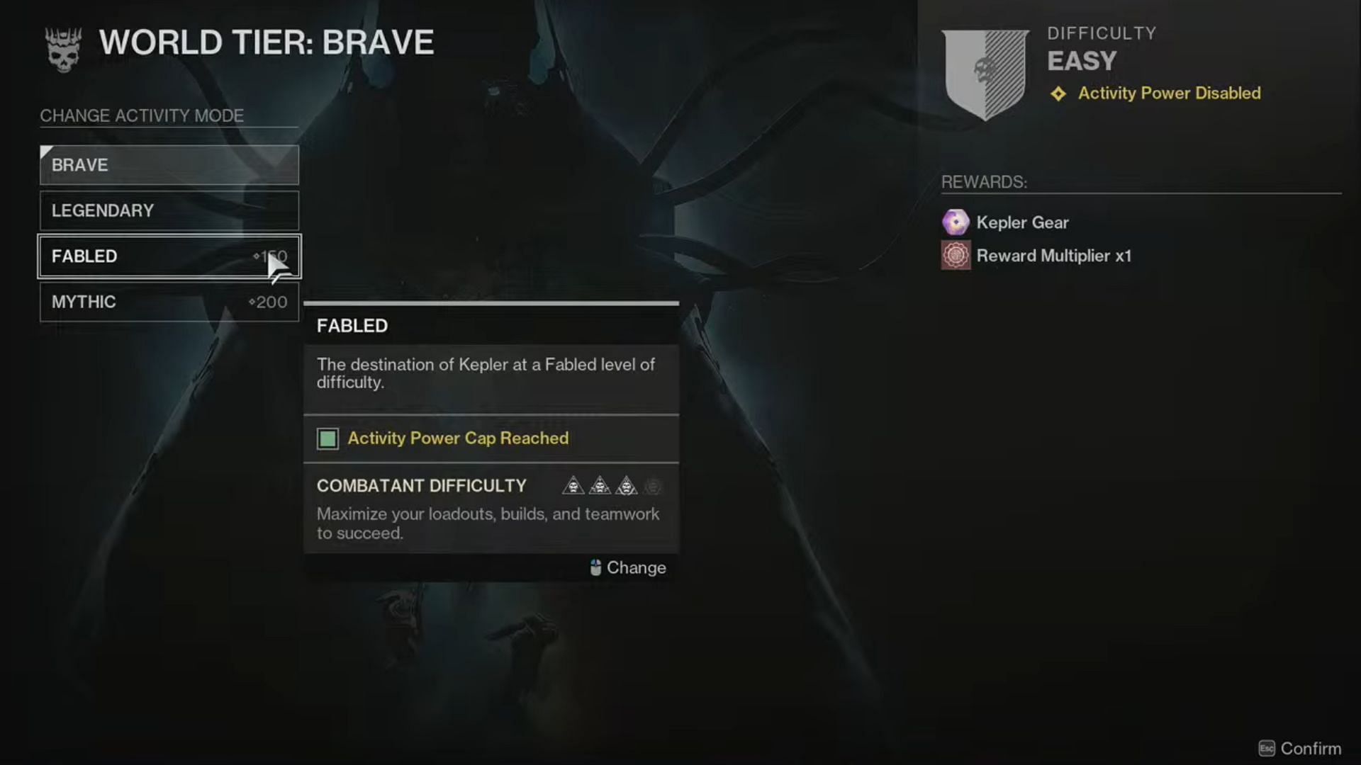 Each World tier comes with new modifiers (Image via Bungie)